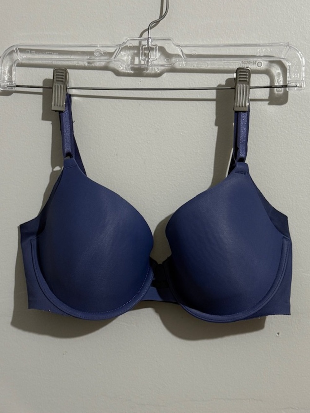 Warners Bra Womens 34D No Side Effects Full Coverage Underwire Navy All Day